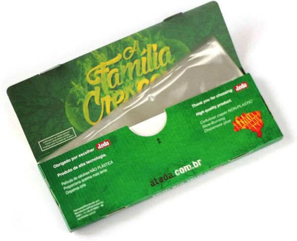 aLeda caja de papel de celulosa transparente tamaño King, 20 folletos