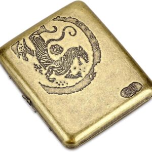 Caja de cigarrillos CaLeQi con capacidad para 20, diseño de tigre