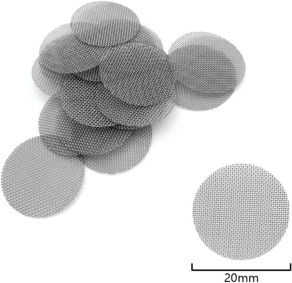 Filtros de acero inoxidable para tubos de fumar pack de 150