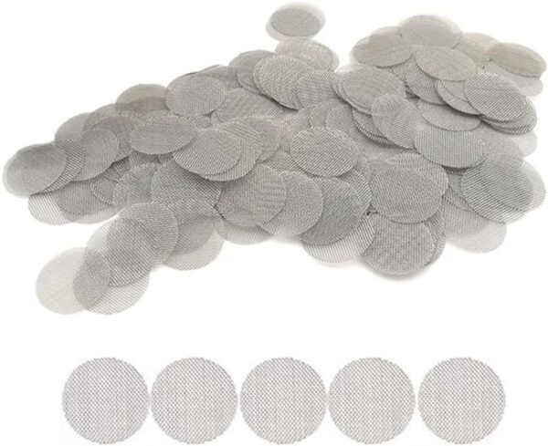Filtros de acero inoxidable para tubos de fumar pack de 150