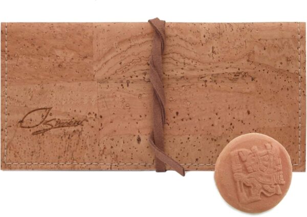 Funda Simaru para tabaco de liar hecha de corcho, con compartimentos para encendedor y filtros, diseño raíces