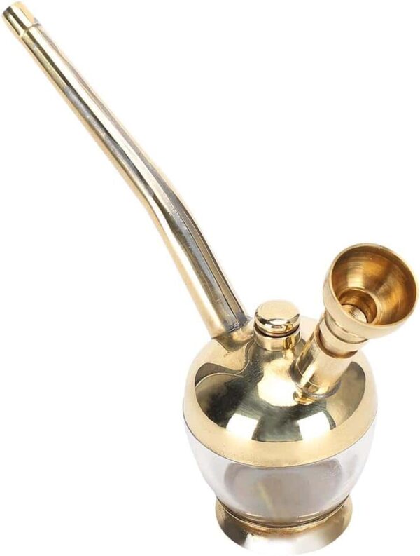 Hookah portátil de mano mini pipa de agua de latón de doble uso, diseño desmontable y vintage