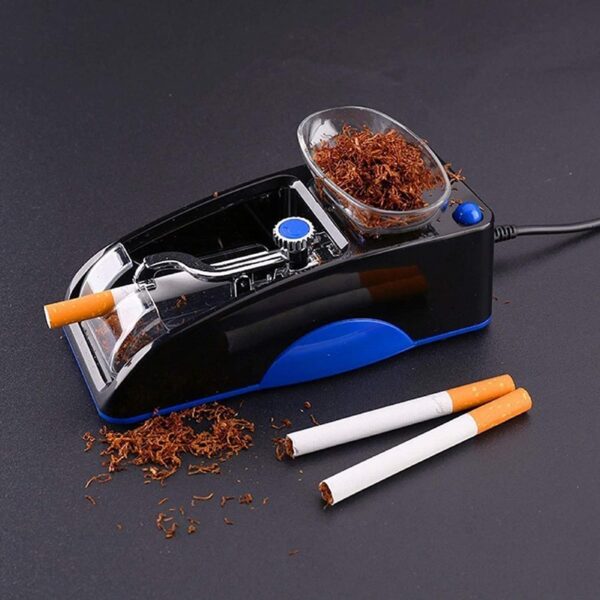 Máquina eléctrica entubadora de cigarros portátil azul