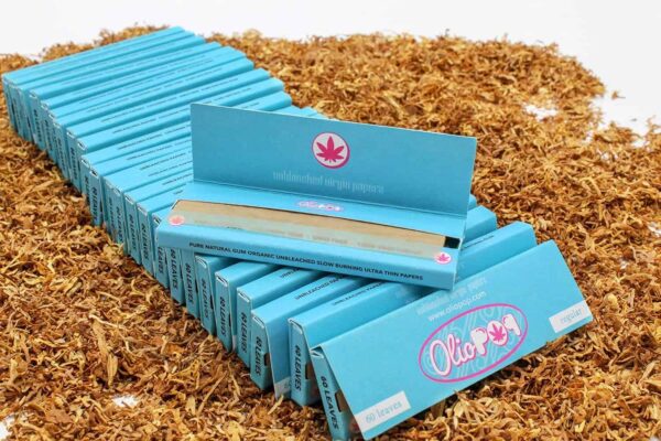 Papel de liar OLIOPOP marrón natural, pack de 60 hojas en 25 libritos