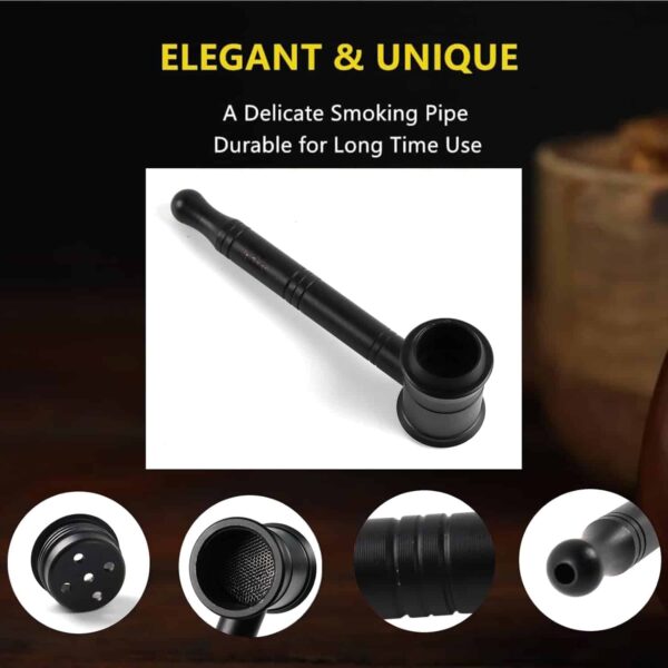 Pipa de metal y aluminio diseño portátil con boquilla de martillo