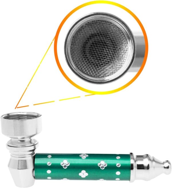 Pipa de tabaco desmontable con filtros de acero inoxidable