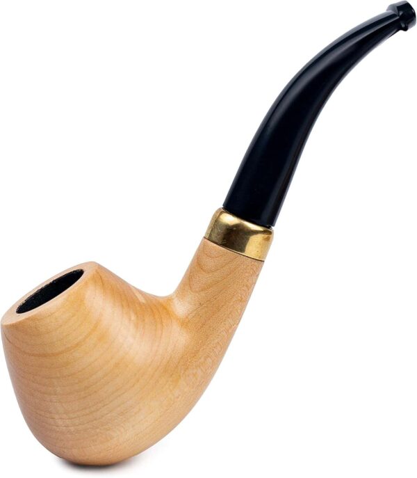 Pipa de tabaco Dr Watson forma clásica de manzana curva, hecha de madera de arce